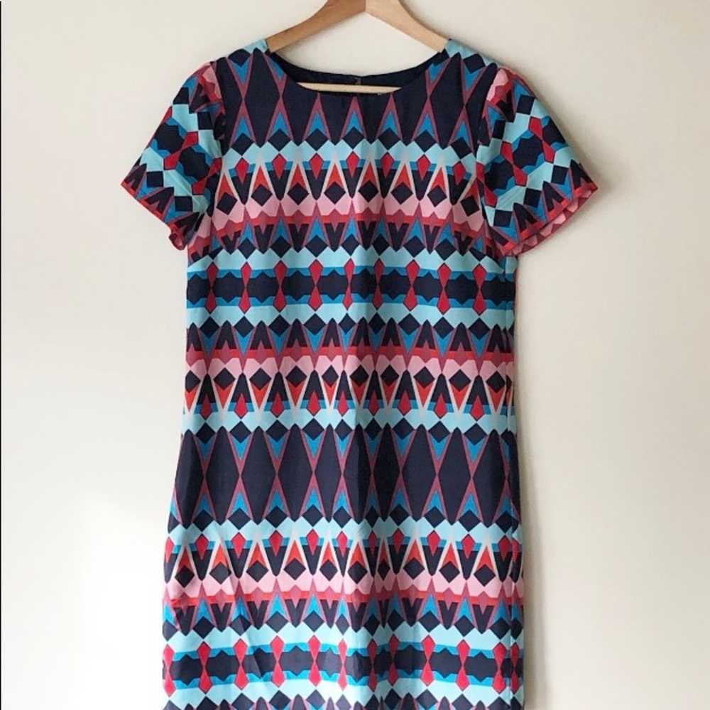 J. Crew Geometric Shift Dress
